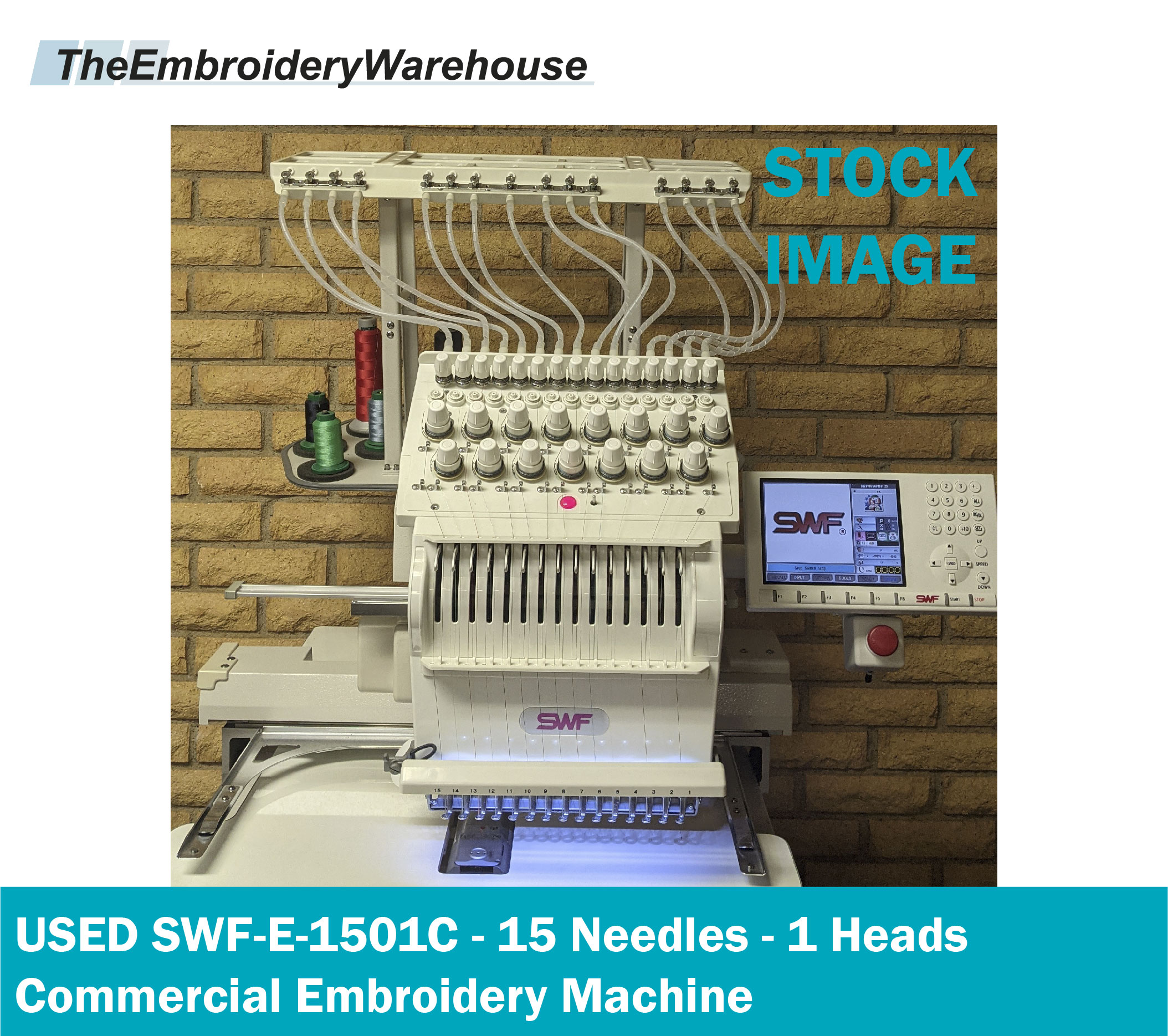 swf 15 needle embroidery machine barely used