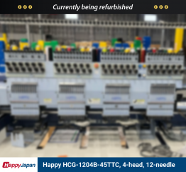 Happy HCG-1204B-45TTC, 4-head, 12-needle, commercial embroidery machine