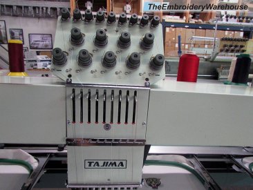 USED Tajima TME-DC906 - 9 Needle - 6 Head - Commercial Embroidery Machine year 1995