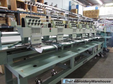 USED Tajima TME-DC906 - 9 Needle - 6 Head - Commercial Embroidery Machine year 1995