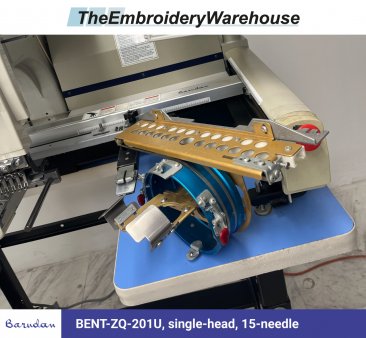 Barudan BENT-ZQ-201U, single-head, 15-needle, commercial embroidery machine