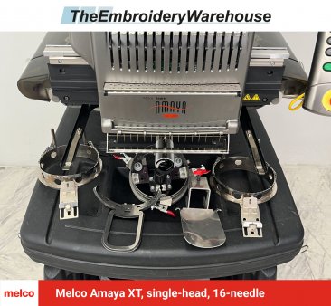 Melco Amaya XT, single-head, 16-needle, commercial embroidery machine