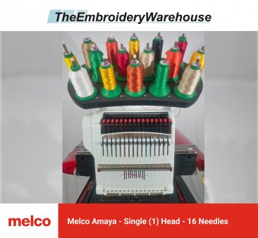 Melco Amaya - Single Head - 16 Needles - Commercial Embroidery Machine