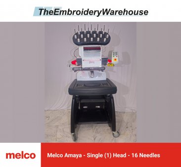 Melco Amaya - Single Head - 16 Needles - Commercial Embroidery Machine