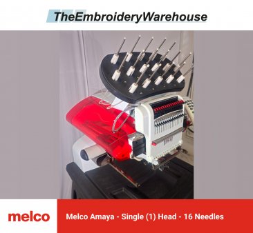 Melco Amaya - Single Head - 16 Needles - Commercial Embroidery Machine