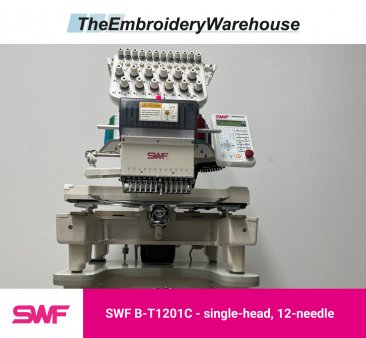 SWF B-T1201C, single-head, 12-needle, commercial embroidery machine