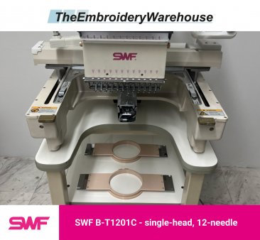 SWF B-T1201C, single-head, 12-needle, commercial embroidery machine