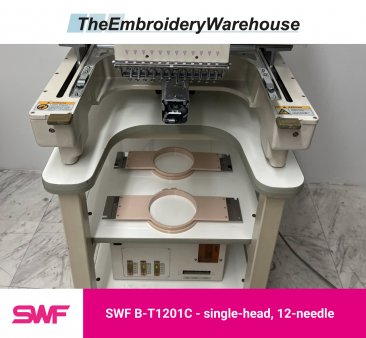 SWF B-T1201C, single-head, 12-needle, commercial embroidery machine