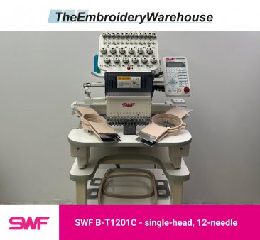 SWF B-T1201C, single-head, 12-needle, commercial embroidery machine