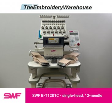 SWF B-T1201C, single-head, 12-needle, commercial embroidery machine