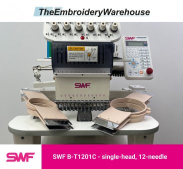 SWF B-T1201C, single-head, 12-needle, commercial embroidery machine