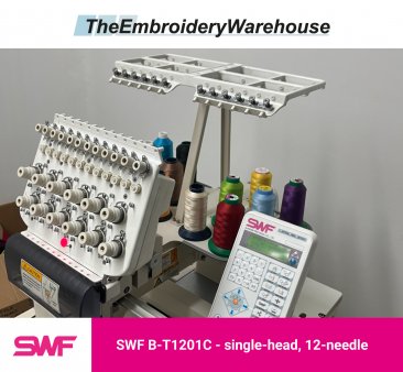 SWF B-T1201C, single-head, 12-needle, commercial embroidery machine