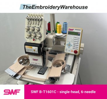 SWF B-T601C, single-head, 6-needle, commercial embroidery machine