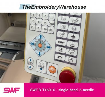 SWF B-T601C, single-head, 6-needle, commercial embroidery machine