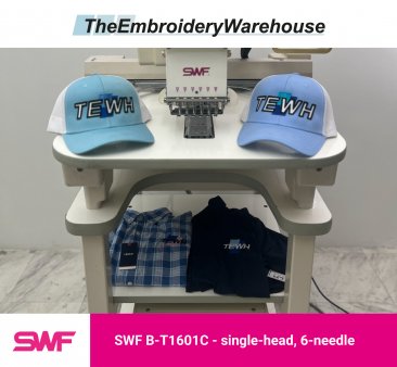 SWF B-T601C, single-head, 6-needle, commercial embroidery machine