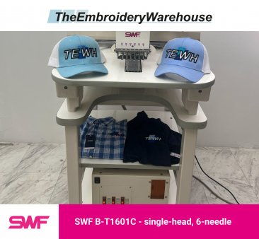 SWF B-T601C, single-head, 6-needle, commercial embroidery machine