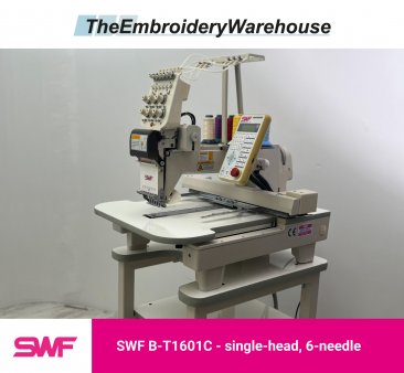 SWF B-T601C, single-head, 6-needle, commercial embroidery machine