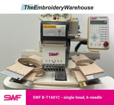 SWF B-T601C, single-head, 6-needle, commercial embroidery machine