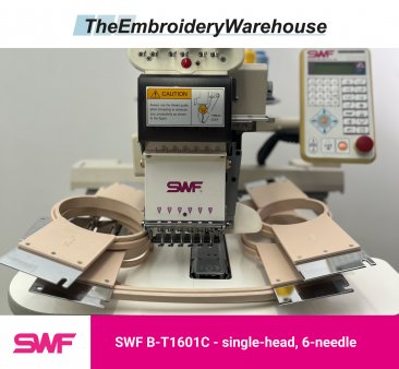 SWF B-T601C, single-head, 6-needle, commercial embroidery machine