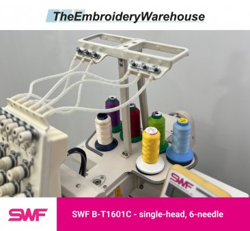 SWF B-T601C, single-head, 6-needle, commercial embroidery machine