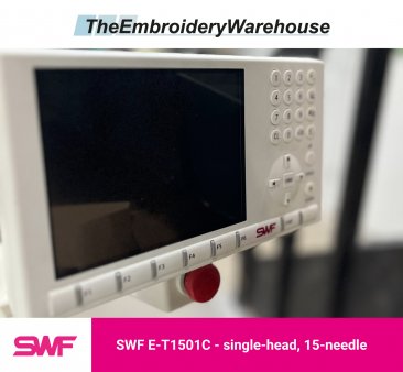 SWF E-T1501C, single-head, 15-needle, commercial embroidery machine