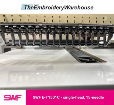 SWF E-T1501C, single-head, 15-needle, commercial embroidery machine