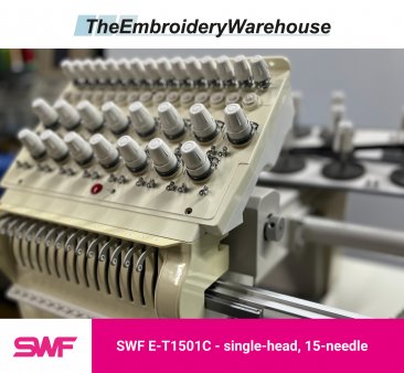 SWF E-T1501C, single-head, 15-needle, commercial embroidery machine