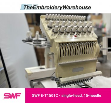 SWF E-T1501C, single-head, 15-needle, commercial embroidery machine