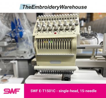 SWF E-T1501C, single-head, 15-needle, commercial embroidery machine