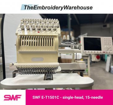 SWF E-T1501C, single-head, 15-needle, commercial embroidery machine