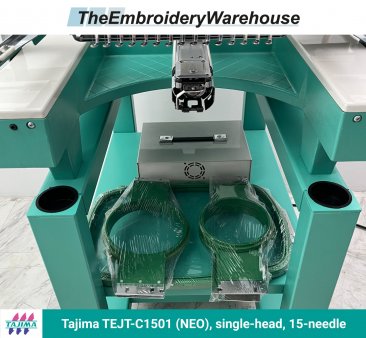 Tajima TEJT-C1501 (NEO) single-head, 15-needle, commercial embroidery machine