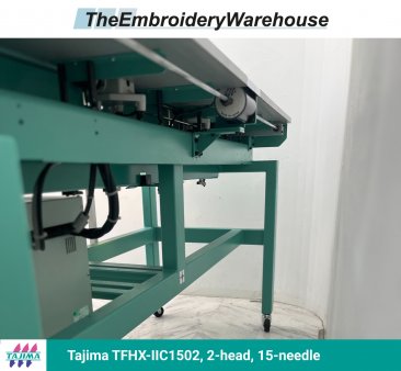 Tajima TFHX-IIC1502, 2-head, 15-needle, commercial embroidery machine