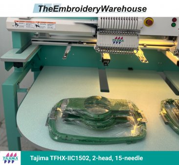 Tajima TFHX-IIC1502, 2-head, 15-needle, commercial embroidery machine