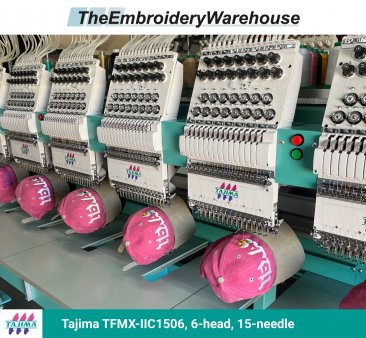 Tajima TFMX-IIC1506, 6-head, 15-needle, commercial embroidery machine