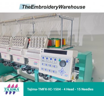 Tajima TMFX-IIC1504 - 4 Heads - 15 Needles Commercial Embroidery Machine