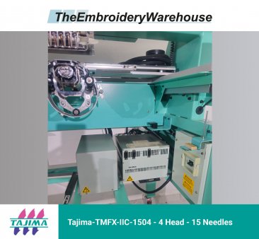 Tajima TMFX-IIC1504 - 4 Heads - 15 Needles Commercial Embroidery Machine