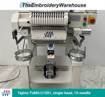 Tajima TUMX-C1501, single-head, 15-needle, commercial embroidery machine