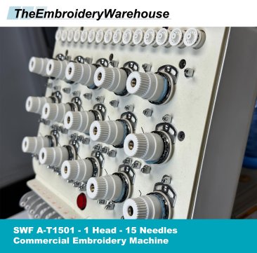 USED SWF A-T1501 - 1 Head - 15 Needles - Commercial Embroidery Machine