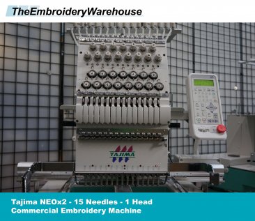 Tajima NEOx2 - 2 Heads - 15 Needles - Commercial Embroidery Machine