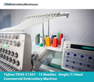 Tajima TEHX-C1501 - 1 Head - 15 Needles - Commercial Embroidery Machine