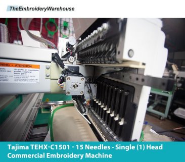 Tajima TEHX-C1501 - 1 Head - 15 Needles - Commercial Embroidery Machine