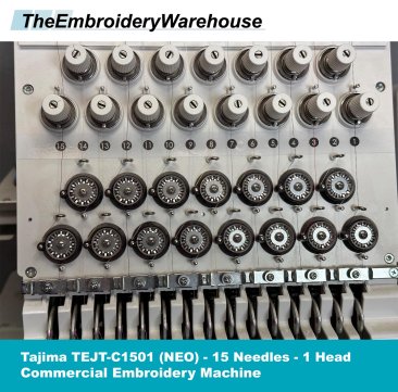 USED Tajima TEJT- C1501 (NEO) - 15 Needles - 1 Head - Commercial Embroidery Machine