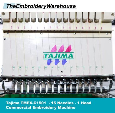 Tajima TMEX-C1501 - Single(1)Head - 15 Needles - Commercial Embroidery Machine