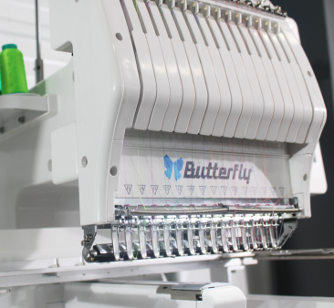 The Butterfly 15-needle, single-head CAP Commerical Embroidery Machine – Mini LITE