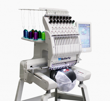 The Butterfly 15-needle, single-head CAP Commerical Embroidery Machine – Mini LITE